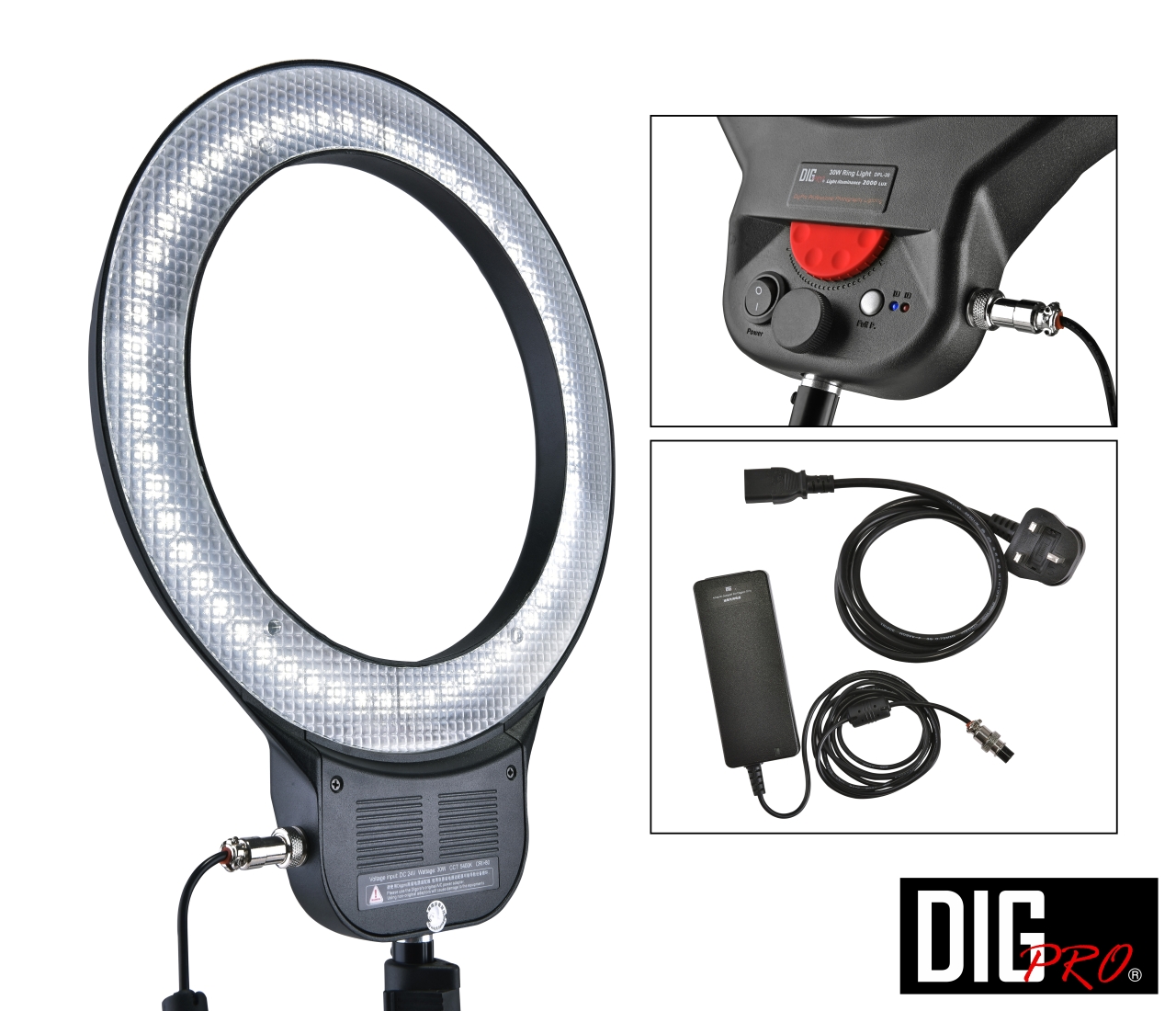 30W LED Ring Light W/ AC adapter